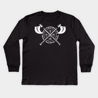 Viking axes and runes Kids Long Sleeve T-Shirt